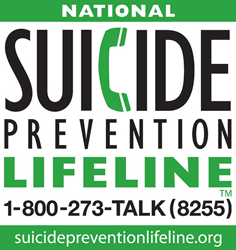 Suicide Lifeline call 1 800 273 8255