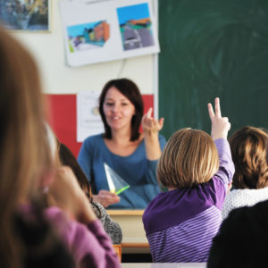 teacher and children in classroom